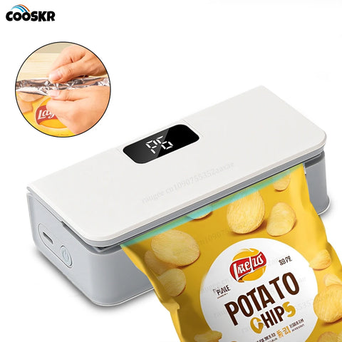 Mini Thermo-Scelleuse de Sacs 2-en-1 – Soudeuse Portable pour Sachets Alimentaires