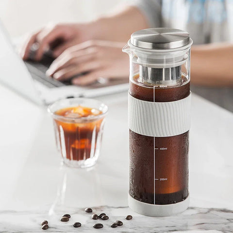 Carafe Cold Brew 800ml en Verre Borosilicate – Café Infusé à Froid & Thé Glacé
