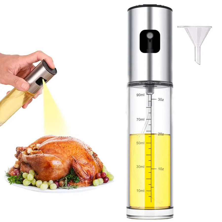 Spray Huilier en Verre 100ml – Nébuliseur d'Huile d'Olive pour Salade, BBQ, Pâtisserie & Four