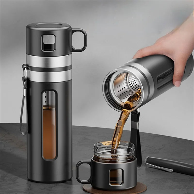 Bouteille Infuseur à Thé en Verre Borosilicate 520ml – Séparation Thé & Eau