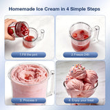 Machine à Glaces Italiennes & Sorbets – 8 Programmes, Auto-Nettoyante