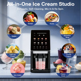 Machine à Glaces Italiennes & Sorbets – 8 Programmes, Auto-Nettoyante