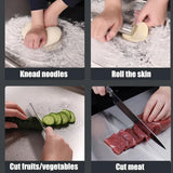 Grande Planche à Découper en Inox en L – Double Face pour Découpe & Pâtisserie