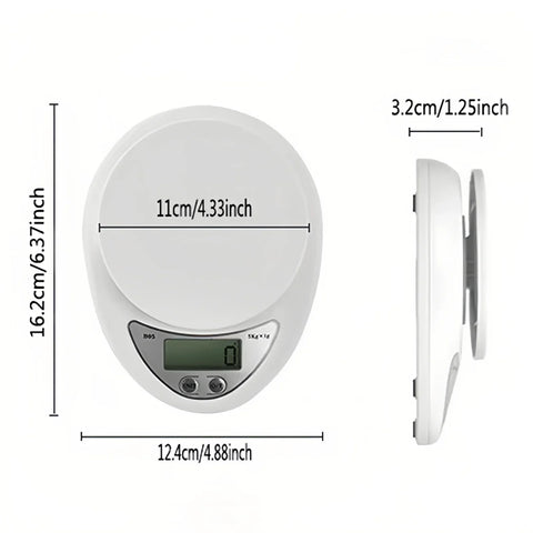 Balance de Cuisine Électronique Portable 5kg/1g – Écran LED, Pâtisserie & Cuisine