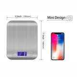 Balance de Cuisine LED en Acier Inoxydable 5/10kg – Précision 1g, Pâtisserie & Bijoux