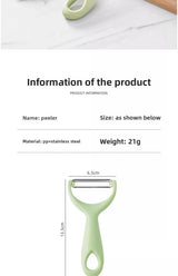 Éplucheur en Acier Inoxydable Manche PP – Couteau Économe Légumes & Fruits