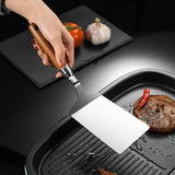 Spatule à Steak en Acier Inoxydable – Manche en Bois, Pelle à Pizza & BBQ