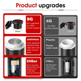 Machine à Expresso Portable Sans Fil 3-en-1 – Capsules & Café Moulu, 20 Bars