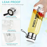 Bouteille en Verre 1L avec Filtre Inox – Infuseur Thé & Fruits