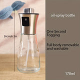 Spray Huilier en Acier Inoxydable & Verre 170ml – Anti-Fuite, Sans PVC, pour Cuisine, BBQ & Salade