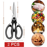 Ciseaux de Cuisine Multifonction en Inox – Pizza, Salade & Herbes