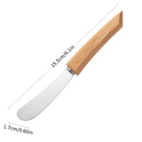 Couteau à Beurre en Acier Inoxydable – Manche en Bois, Spatule à Confiture