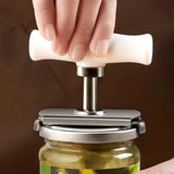 Ouvre-Bocal Rotatif en Inox – Ouvre-Couvercle Réglable Anti-Effort