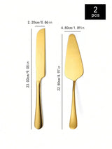 Set de 2 Coupe-Pizzas & Gâteaux en Acier Inoxydable – Cuisine & Fêtes