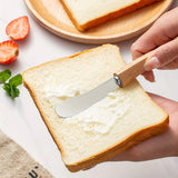Couteau à Beurre en Acier Inoxydable – Manche en Bois, Spatule à Confiture