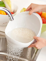 Passoire Bol avec Poignée – Égouttoir pour Riz, Fruits & Légumes