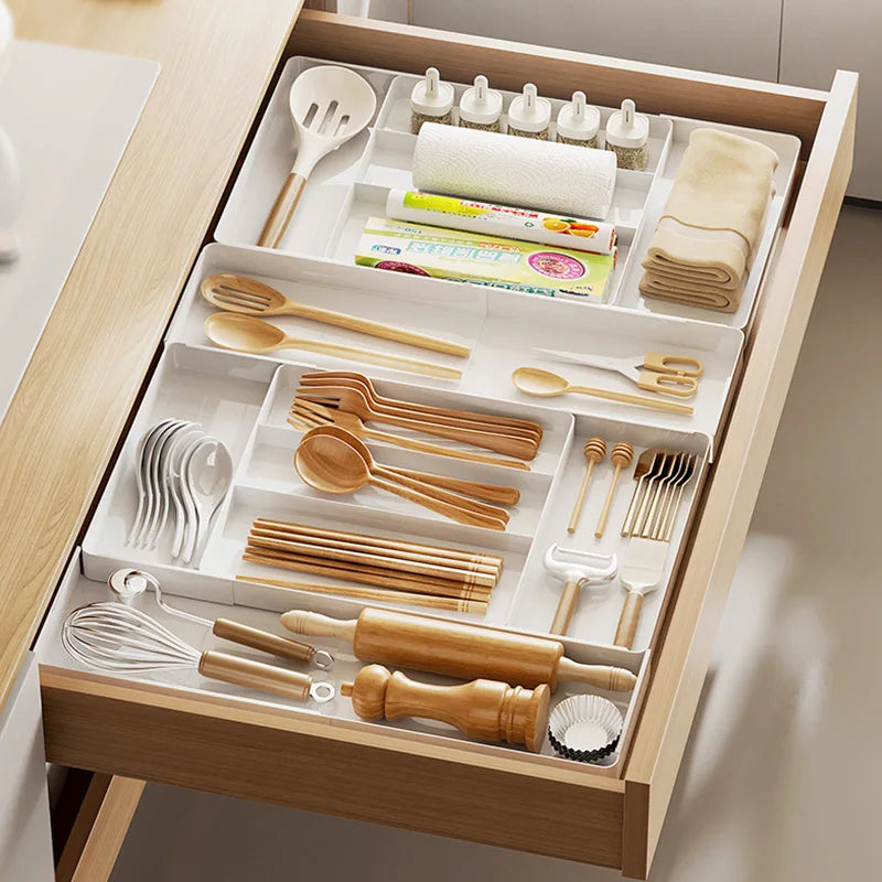 Organisateur de Tiroir Extensible pour Couverts – Range-Couverts Ajustable