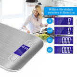 Balance de Cuisine LED en Acier Inoxydable 5/10kg – Précision 1g, Pâtisserie & Bijoux