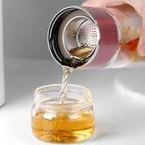 Bouteille à Thé Double Paroi en Verre 420ml – Infuseur & Filtre Intégrés