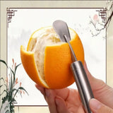 Éplucheur à Agrumes en Acier Inoxydable – Couteau à Orange & Citrus, Trancheuse pour Cuisine