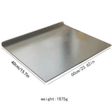 Grande Planche à Découper en Inox en L – Double Face pour Découpe & Pâtisserie