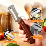 Éplucheur à Agrumes en Acier Inoxydable – Couteau à Orange & Citrus, Trancheuse pour Cuisine