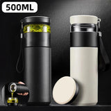 Mug Isotherme à Thé 500ml en Inox – Compartiment à Thé Indépendant
