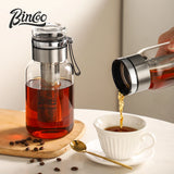 Carafe Cold Brew Café & Thé Glacé – Infuseur Long en Inox, Verre Hermétique