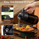 Spray à Huile 2-en-1 en Verre 470ml – Vaporisateur & Verseur Anti-Fuite pour Cuisine, Friteuse à Air, BBQ