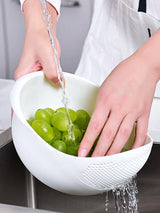 Passoire Bol avec Poignée – Égouttoir pour Riz, Fruits & Légumes