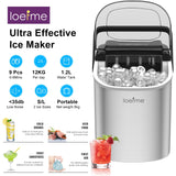Machine à Glaçons Automatique Portable – 12kg/24h, Glaçons en 6 Minutes