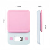 Balance de Cuisine Compacte – Écran HD, Précision 0,1g, Rose ou Bleu