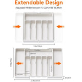 Range-Couverts Rétractable Noir – Organisateur de Tiroir Extensible