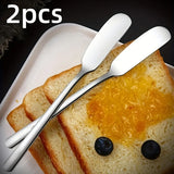 Set de 2 Couteaux à Beurre en Acier Inoxydable – Fromage, Confiture & Crème