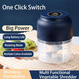 Mini Hachoir Électrique Sans Fil USB 250ml – Ail, Légumes, Oignons & Herbes