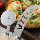 Couteau Roulette à Pizza en Acier Inoxydable – Manche en Chêne, Coupe-Tarte & Outil de Pâtisserie