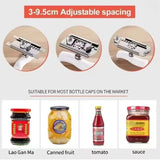 Ouvre-Bocal Rotatif en Inox – Ouvre-Couvercle Réglable Anti-Effort