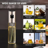 Spray Huilier en Verre 100ml – Nébuliseur d'Huile d'Olive pour Salade, BBQ, Pâtisserie & Four