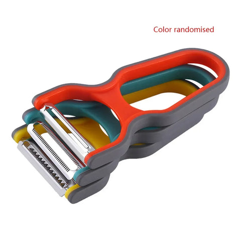 Set de 3 Éplucheurs en Acier Inoxydable – Manche Antidérapant, Couteau Économe