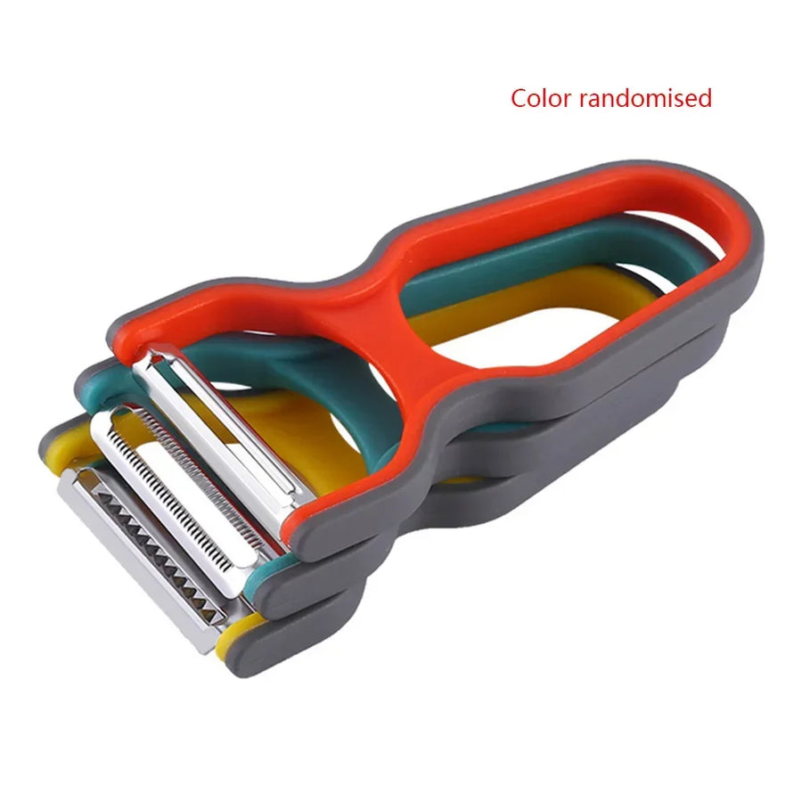 Set de 3 Éplucheurs en Acier Inoxydable – Manche Antidérapant, Couteau Économe