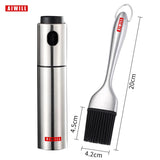 Spray Huilier en Acier Inoxydable 100ml – Huile d'Olive avec Pinceau BBQ