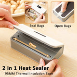 Mini Thermo-Scelleuse de Sacs 2-en-1 – Soudeuse Portable pour Sachets Alimentaires