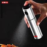 Spray Huilier en Acier Inoxydable 100ml – Huile d'Olive avec Pinceau BBQ