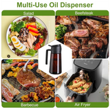 Spray à Huile 2-en-1 en Verre 470ml – Vaporisateur & Verseur Anti-Fuite pour Cuisine, Friteuse à Air, BBQ