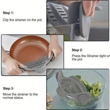 Passoire à Clipser pour Casseroles – Égouttoir Réglable en Acier Inoxydable