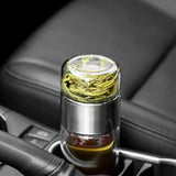 Bouteille à Thé Double Paroi en Verre 420ml – Infuseur & Filtre Intégrés