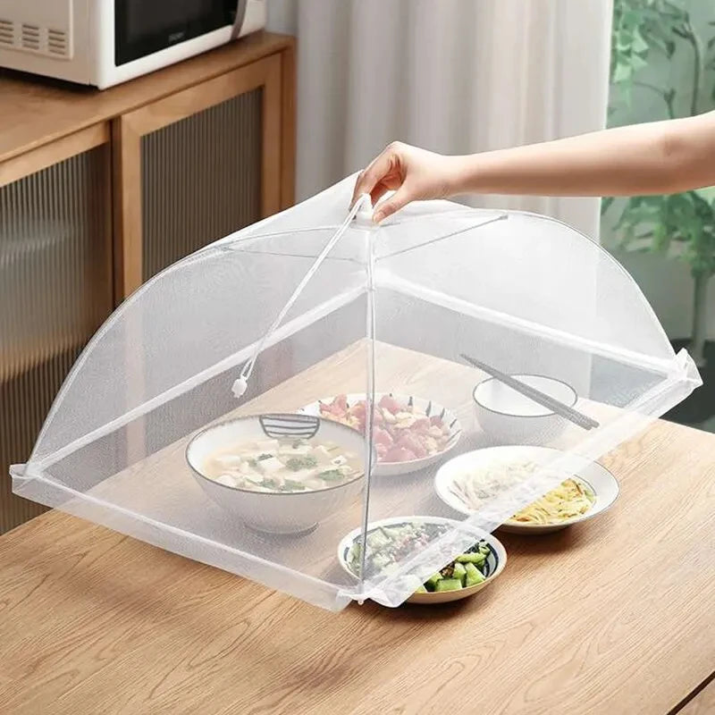 Cloche Alimentaire Pliable Anti-Mouches – Couvre-Plat en Maille pour Repas Extérieur