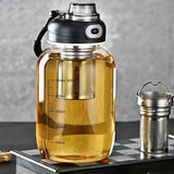 Grande Bouteille en Verre avec Filtre à Thé Inox – 800ml à 2,5L, Sport & Bureau