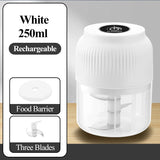 Mini Hachoir Électrique Sans Fil USB 250ml – Ail, Légumes, Oignons & Herbes
